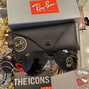 Ray Ban Aviator Sunglasses Black Rb3025
